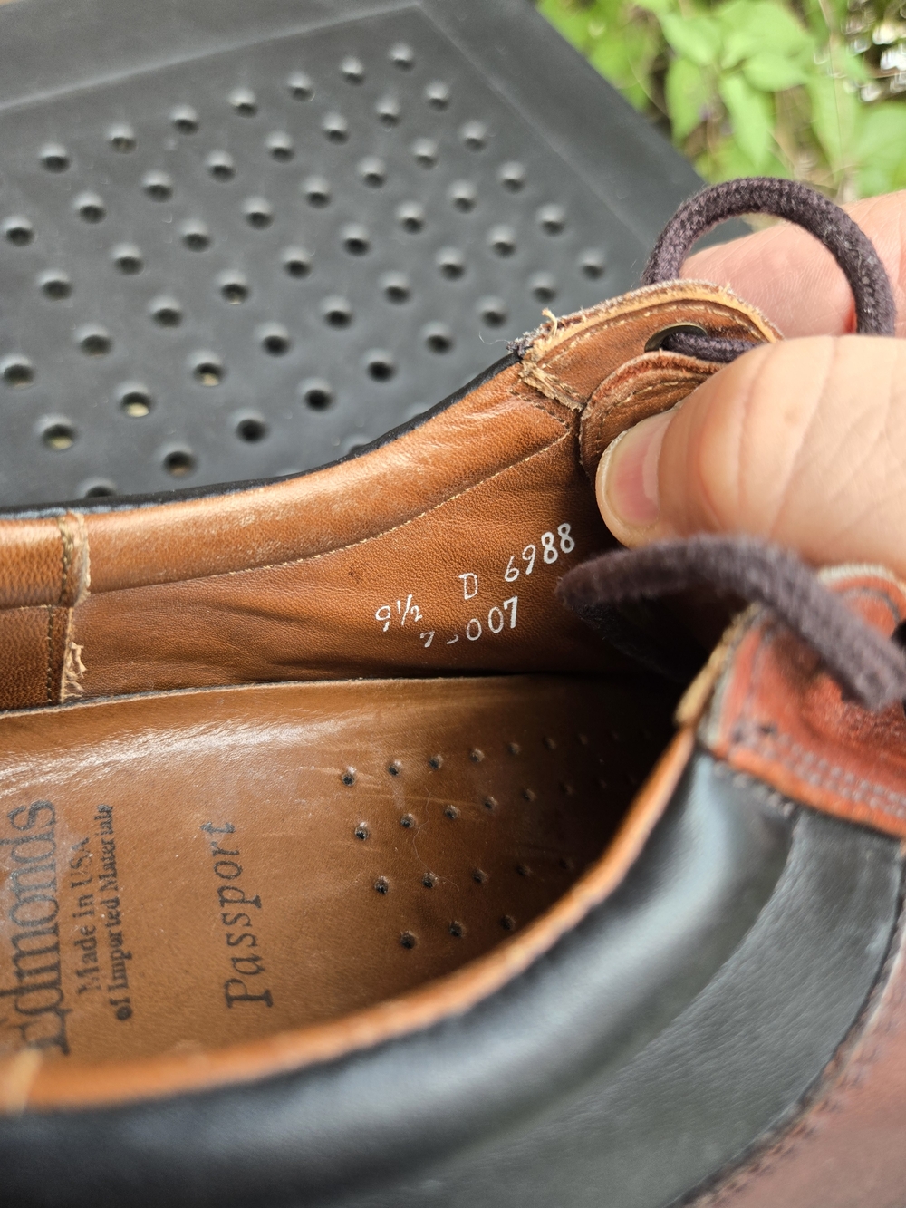 Vtg Allen Edmonds 9.5 "Passport" Leather Sneakers / Dress Shoes - Picture 5 of 10
